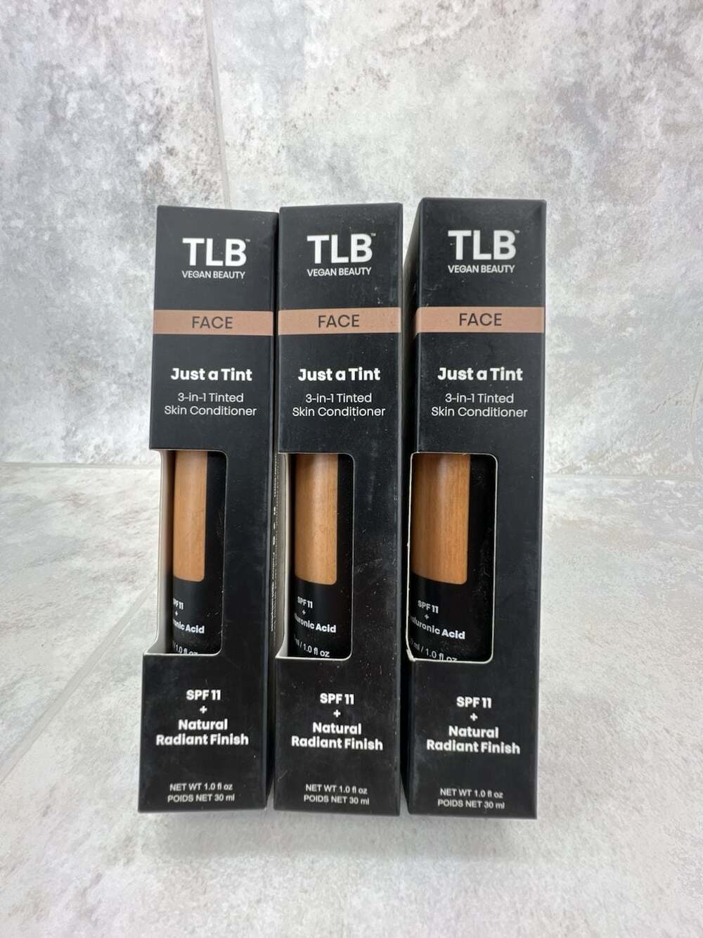 3 Pack! TLB The Lip Bar Just Tint 3-in-1 Tinted Skin Conditioner Caramel Delight
